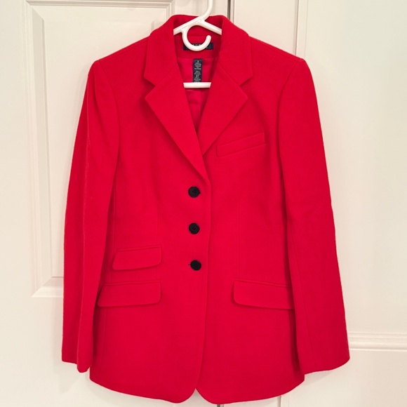 Lauren Ralph Lauren Christmas Red Wool Jacket with Matching Sweater New w/o Tags - Picture 1 of 4